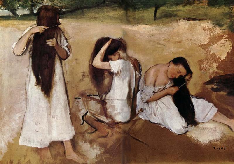 Edgar Degas Girls comb the hair china oil painting image